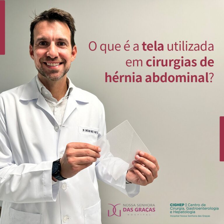 O que é a tela utilizada em cirurgias de hérnia abdominal Cighep